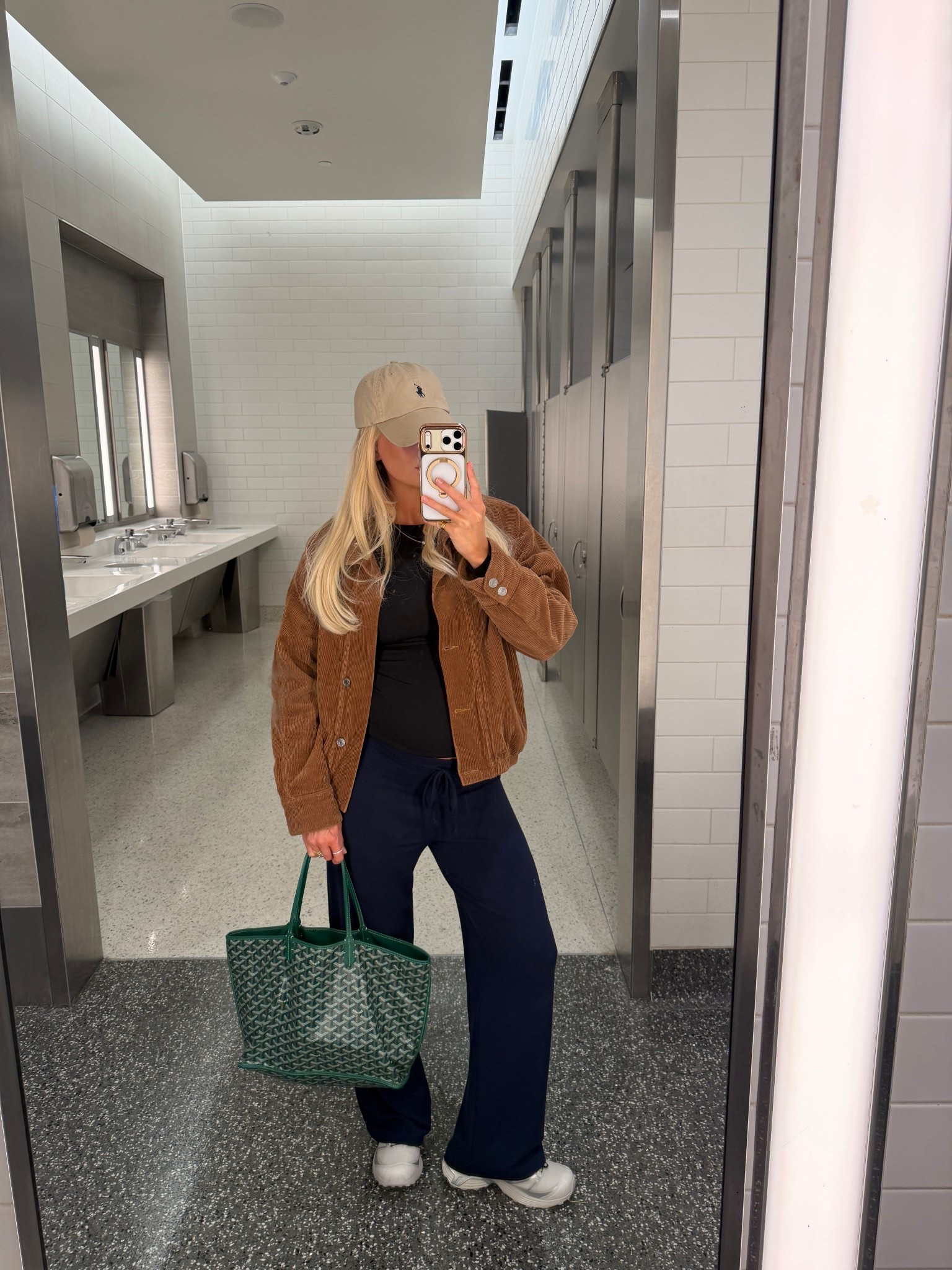 Airport outfit: s/m in jacket, m in top, small in pants, true size in shoes 