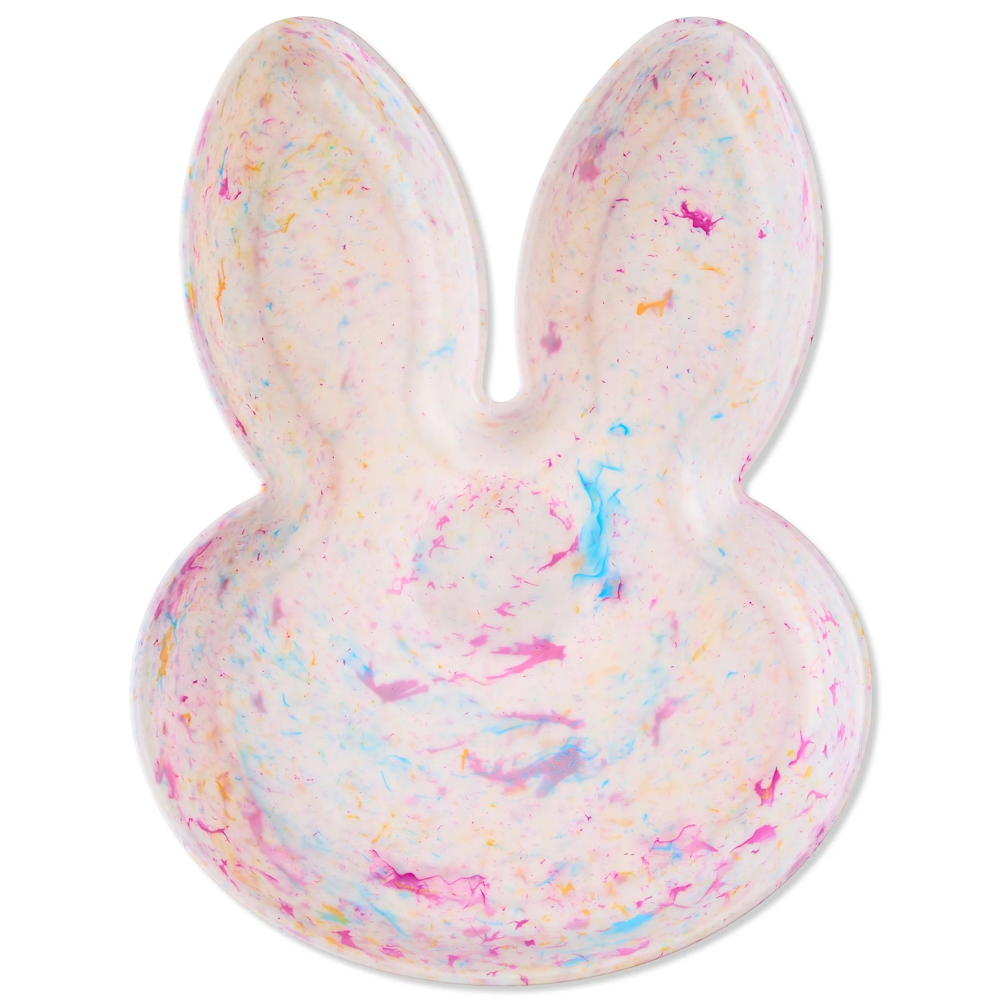 Bunny-Shaped Plastic Serving Tray, Multicolor, 9" x 12", Easter by Way To Celebrate | Walmart (US)