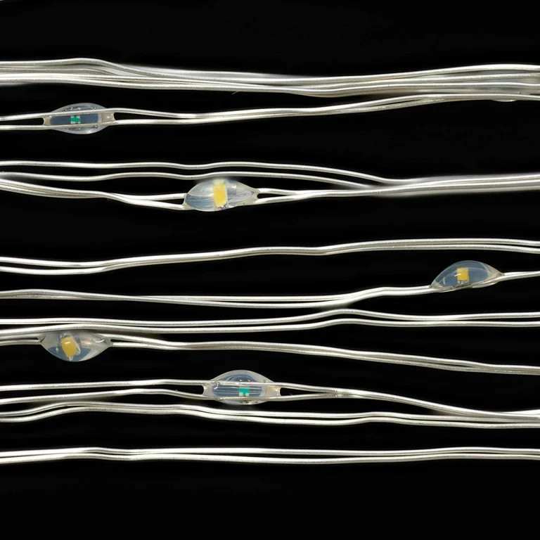 Mainstays Battery-Operated Indoor 50-Count LED Warm White Wire Lights, with 8 Lighting Modes, 4.5... | Walmart (US)