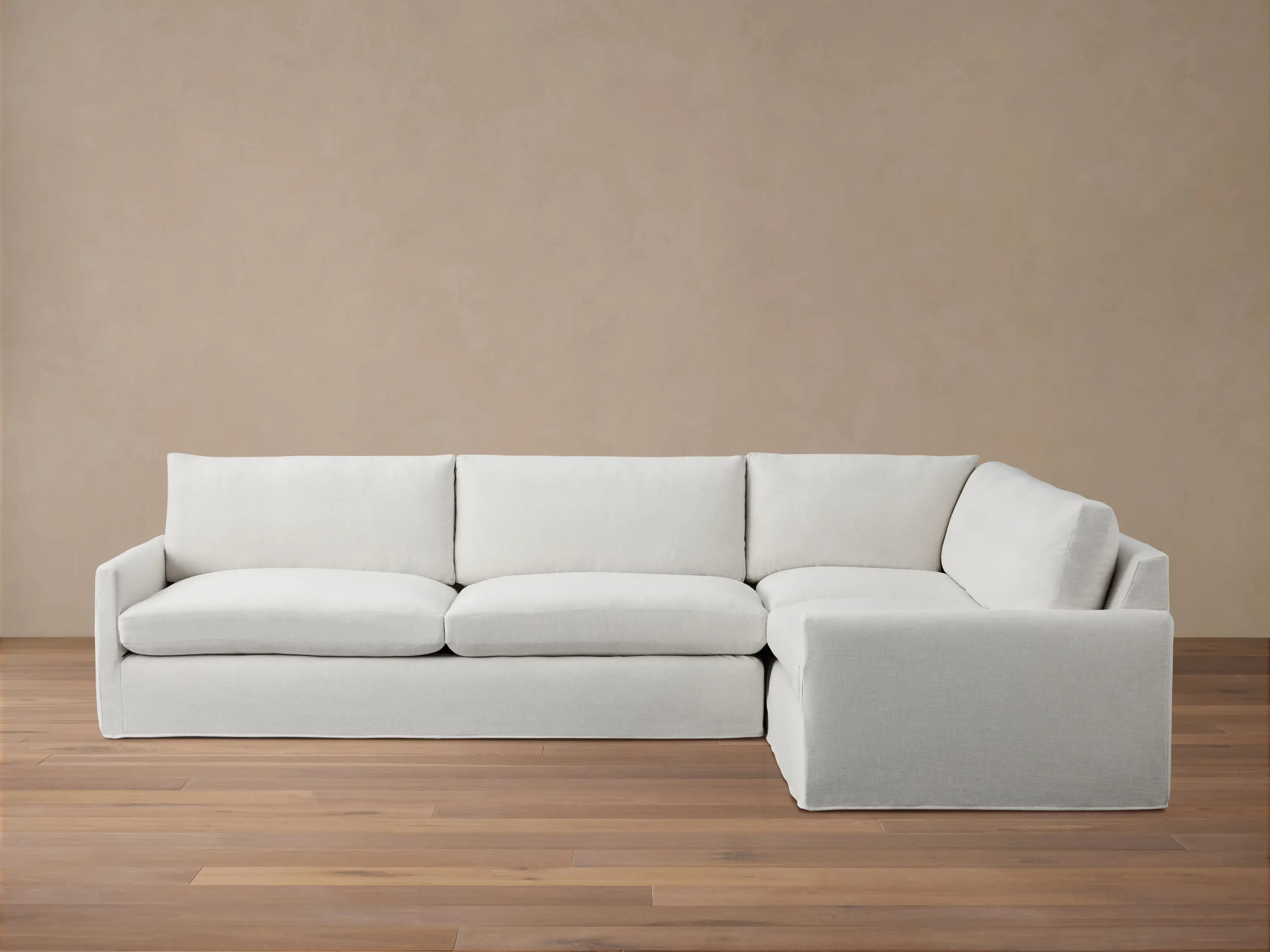 Kipton Slim Arm Slipcovered Two-Piece Sectional | Arhaus