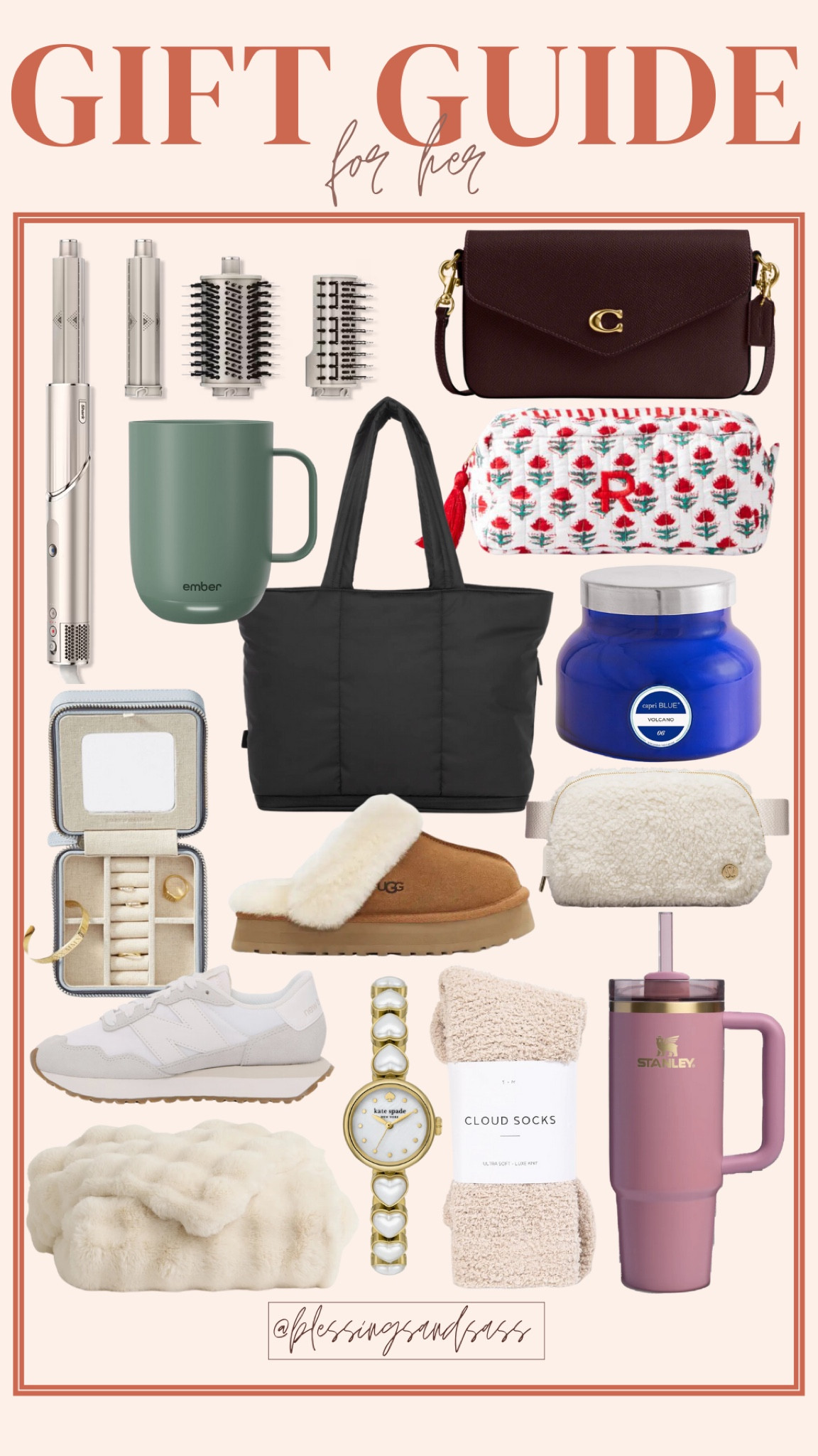 Gift guide for her! 

Gifts for her, holiday, Christmas, gift guide, gifts for her inspo, shark air wrap, purse, volcano candle, ember mug, Stanley cup, ugg slippers, watch, sneakers, personalized bag 



#LTKSeasonal #LTKHoliday #LTKGiftGuide