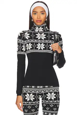 Show Me Your Mumu Ski Pullover in Black Fair Isle Knit from Revolve.com | Revolve Clothing (Global)