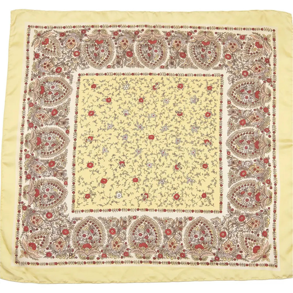 MARCUS ADLER Floral Satin Scarf in Yellow at Nordstrom Rack | Nordstrom Rack