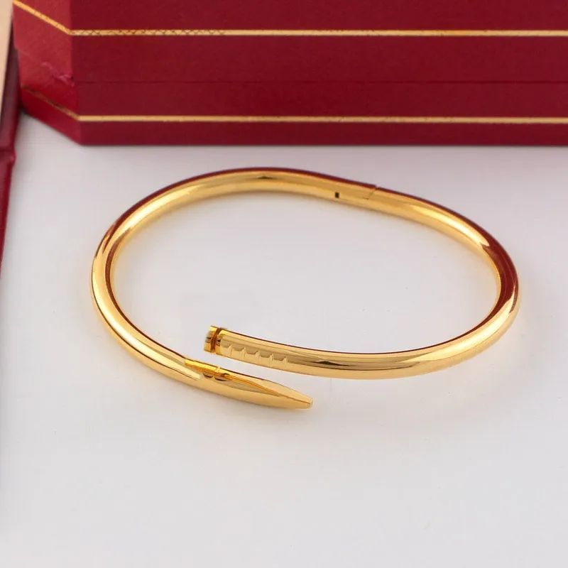 Love Wedding Bangle Gold Silver Rosegold Titanium Steel Bracelet 17 19 Size With Gift Box | DHGate
