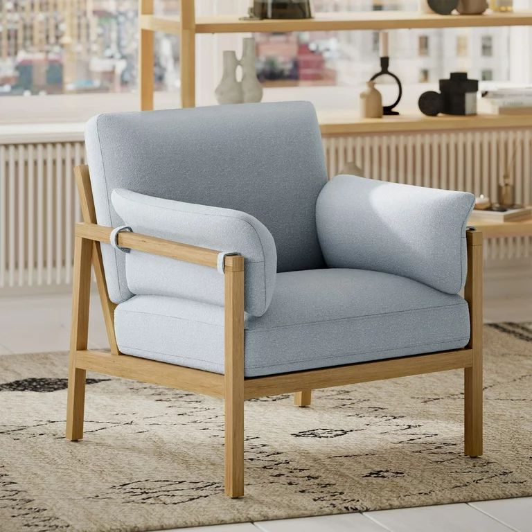 Beautiful Wrap Me Up Accent Chair With Removable Cushions by Drew, Cornflower Blue | Walmart (US)