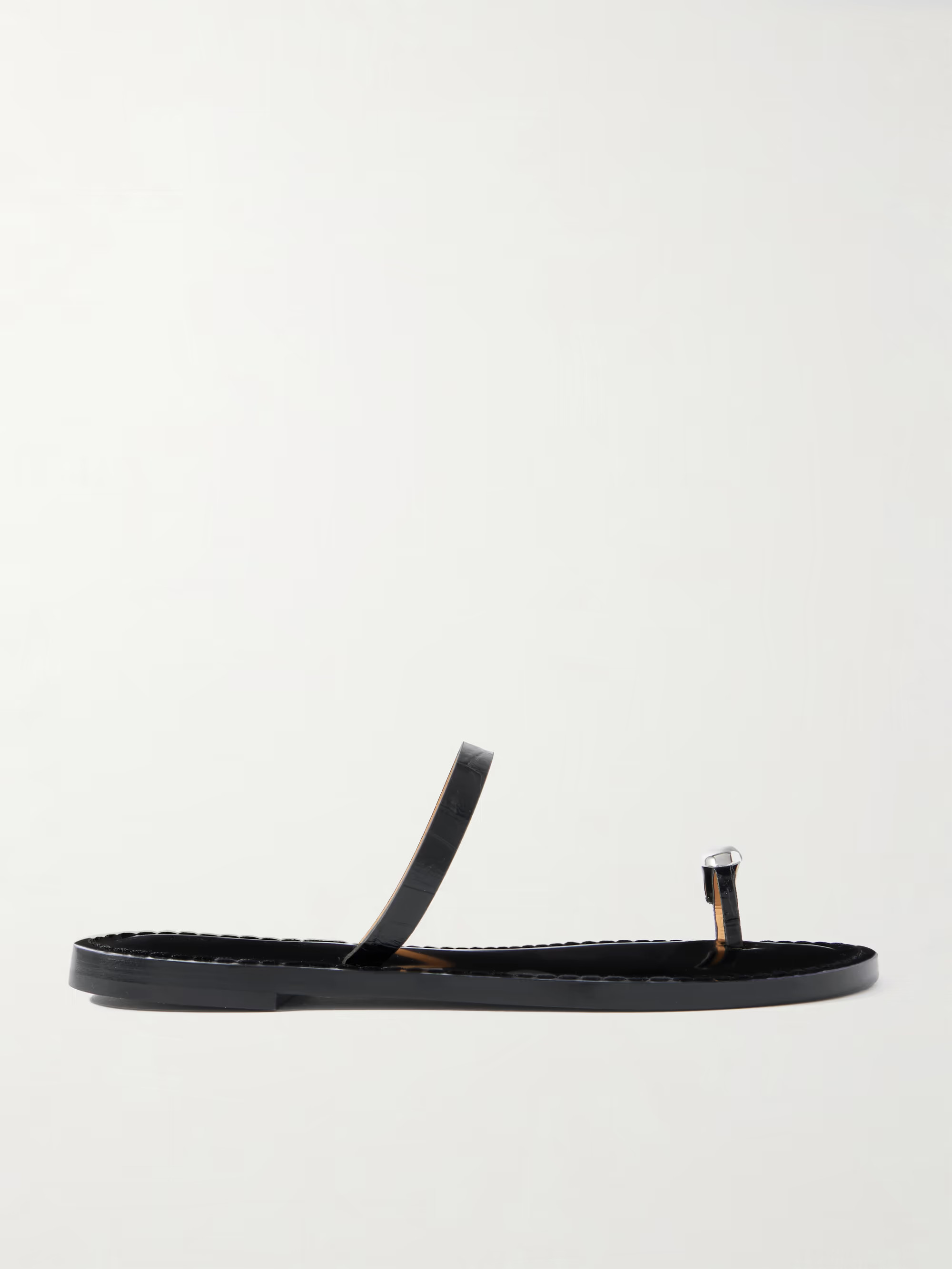 The Kibera embellished croc-effect leather sandals | NET-A-PORTER APAC