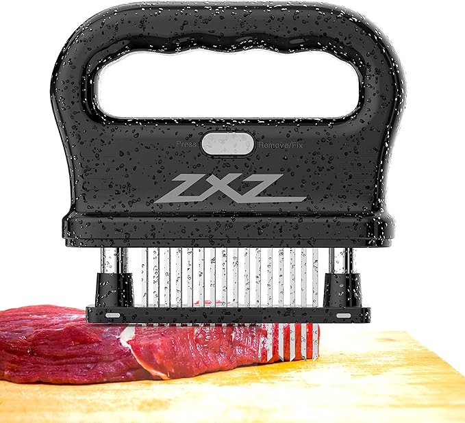 ZXZ Premium Meat Tenderizer Mallet – 48 Stainless Steel Blades, Ideal for Marinated Meats, Beef... | Amazon (US)