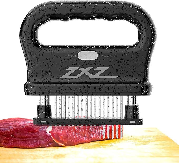 ZXZ Premium Meat Tenderizer Mallet – 48 Stainless Steel Blades, Ideal for Marinated Meats, Beef... | Amazon (US)