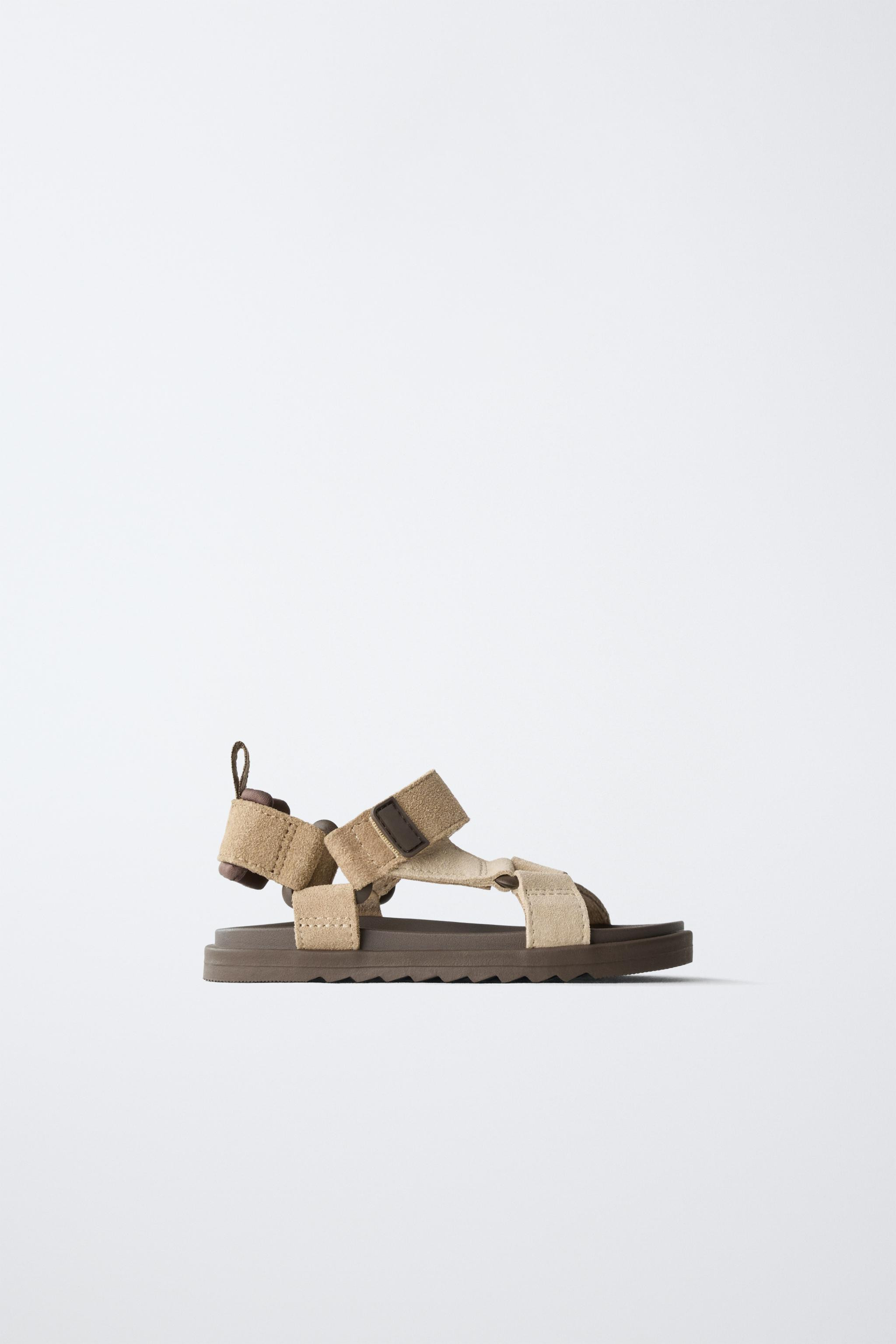 LEATHER TECHNICAL SANDALS | Zara US