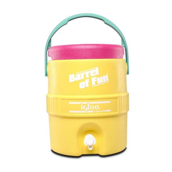 Igloo Barrel of Fun Retro Portable 2 Gallon Beverage Servers - Sunshine Yellow | Target