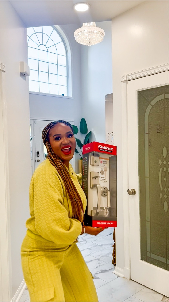 Having safety and peace of mind as a home owner is priceless and the Kwikset Brentford handleset has a soft curves and sleek lines that elevates any space from timeless classics to modern designs 💯

Home | Home decor |Entryway decor | Entryway table | console table | Buffet table | Accent table
Pottery barn | Amazon home
Restoration hardware look for less |Luxe for less | Entryway ideas | Foyer table | Foyer decor | Sofa table | Black sofa table | Black console | Black accent table
| Black wooden table |Living room decor | Rugs | Area rug | Neutral rug | Living room family room rug | Sofa sectional | Washable cleanable sofa | Family friendly sofa furniture | Stain resistant fabric sofa | Cloud sofa | Family kid toddler | pet friendly sofa | Coffee table | Livingroom | Home decor | bedding | bedroom | fall decor |  fall porch | dresser | rug | kitchen | dispenser | cutlery set | knives 

#LTKHome #LTKvlog #LTKmomlife