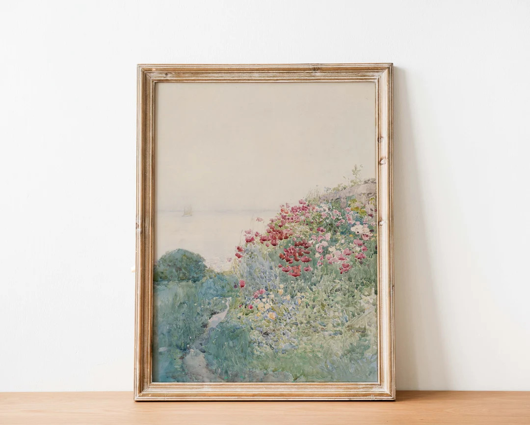Vintage French Country Cottage Landscape Flower Garden Painting | French Antique Oil Painting | F... | Etsy (US)