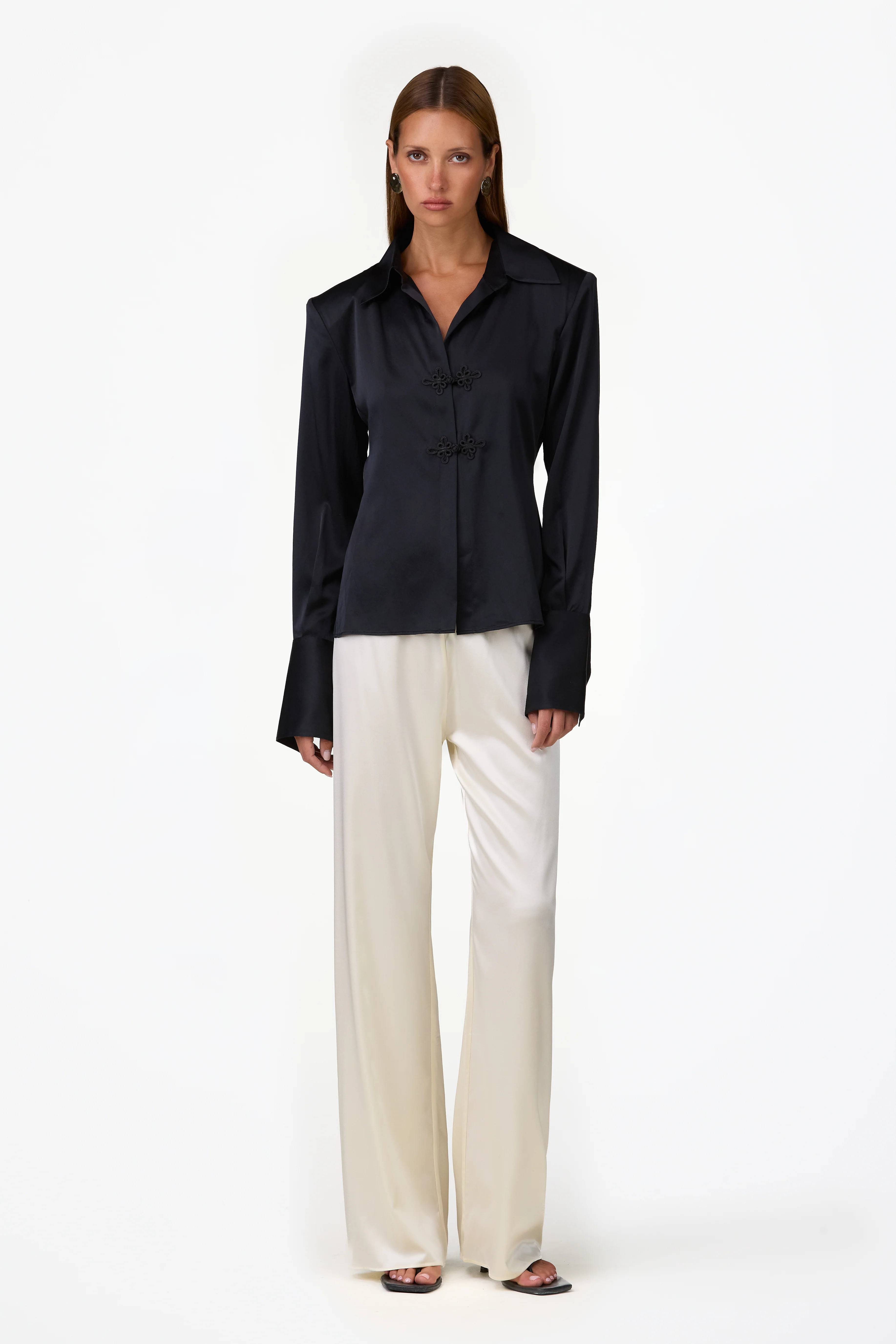 Silk Pant (Cream) S / Cream | SAME