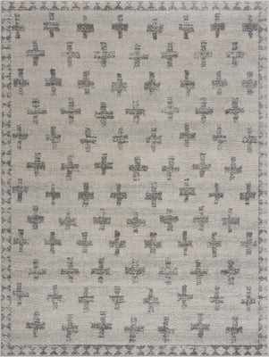 Tigris Swiss Cross Ivory&Gray Area Rug | Gray Swiss Cross Rug | Boutique Rugs