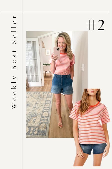 Striped tee from Walmart with jean shorts is the best summer combo! 

#LTKSeasonal #LTKstyletip #LTKunder50