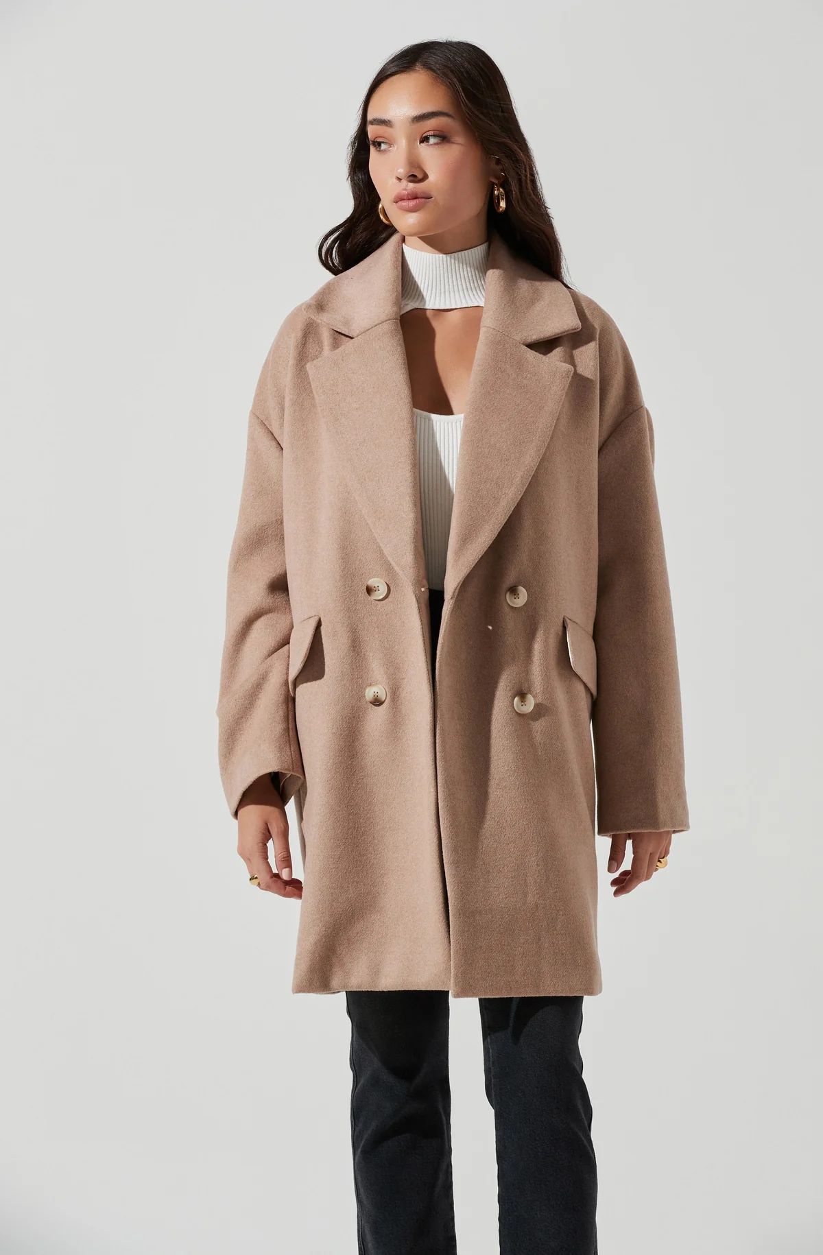 Rhea Double Breasted Coat | ASTR The Label (US)