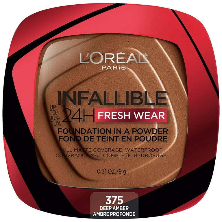 L'Oreal Paris Infallible Fresh Wear 24 Hr Liquid Foundation Makeup, 375 Deep Amber, 1 fl oz - Wal... | Walmart (US)