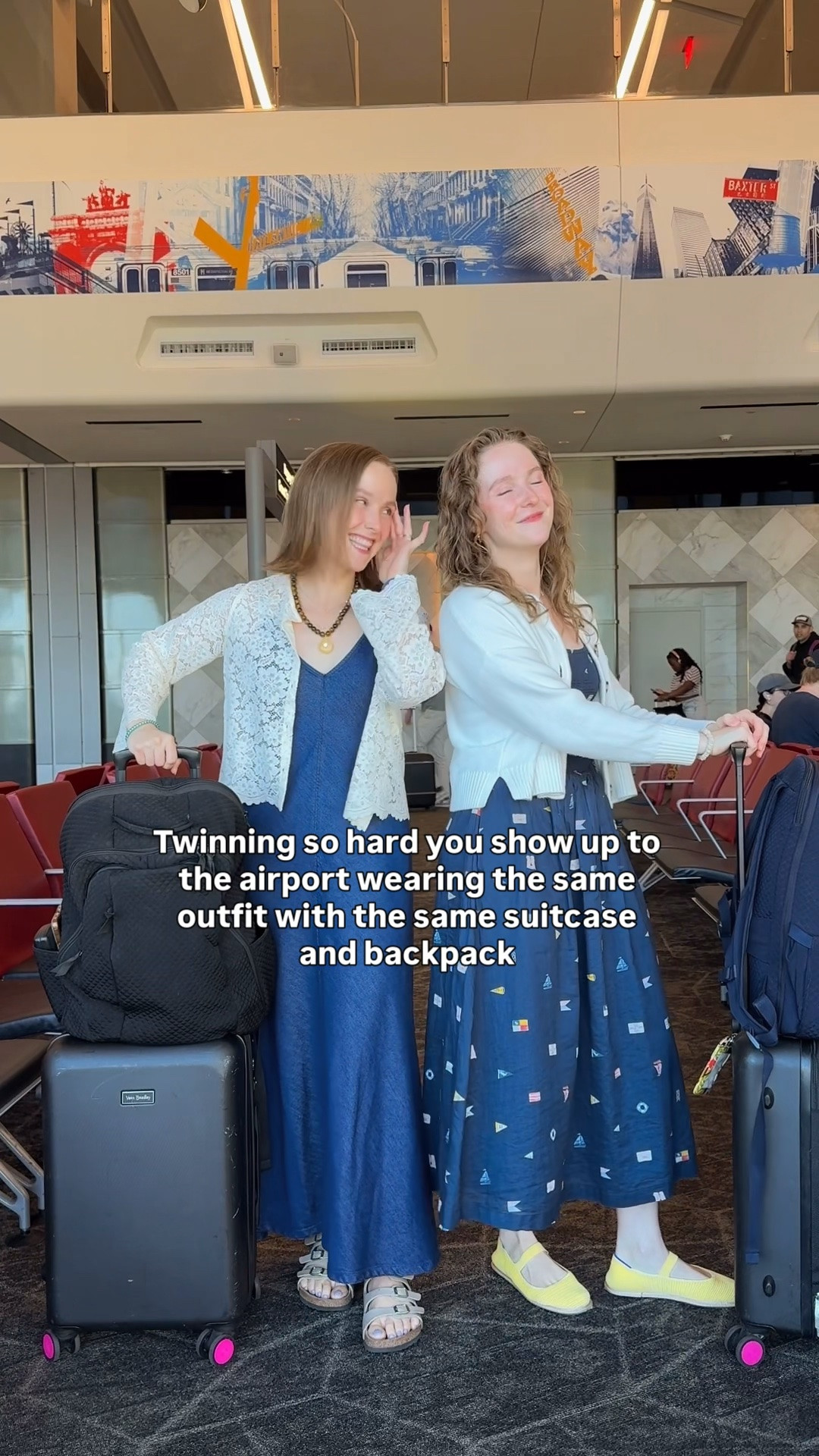 Travel outfits of the day! Twinning edition 😆

#LTKSaleAlert
