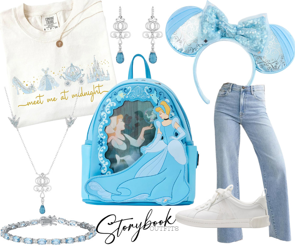 Say hello to Meet Me At Midnight — the sweetest Cinderella-inspired Storybook Outfit for castle nights and After Hours events 💙✨

“Meet me at midnight” tee, sparkly Cinderella ears, storybook Loungefly, princess-blue jewels, light-wash denim + comfy white sneakers… this look is perfect for fireworks, date nights, and anyone who grew up loving Cinderella! 

 

#LTKTravel