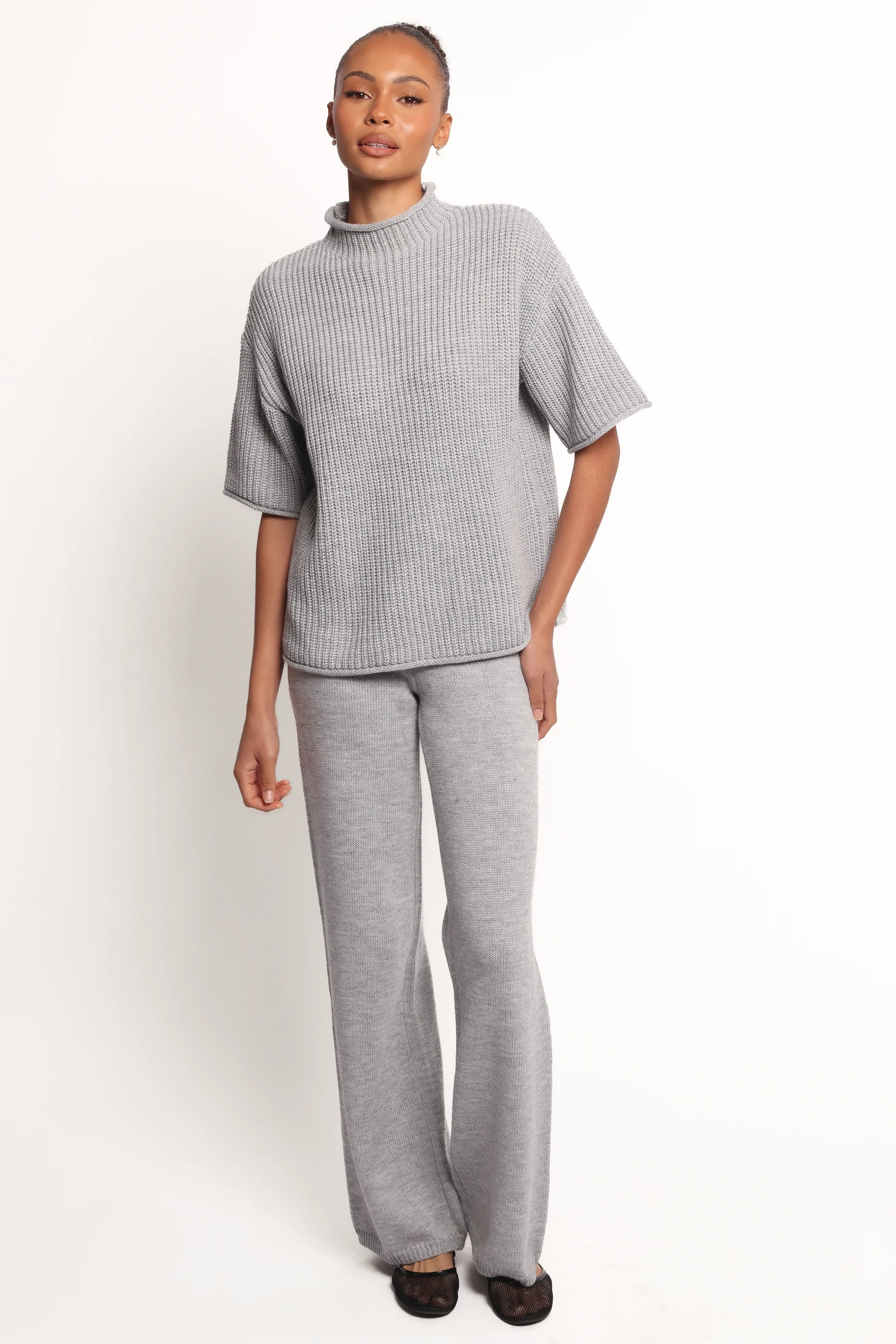 Remii Knit Pant Set - Grey | Petal & Pup (US)