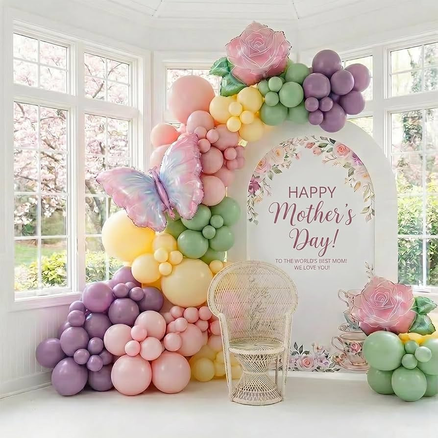 Mothers Day Balloon Arch Kit - First Mothers Day Decorations with Pastel Lavender Purple Pink Yel... | Amazon (US)