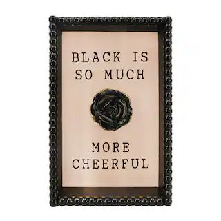 8" Black Is So Much More Cheerful Tabletop Décor Block by Ashland® | Michaels | Michaels Stores