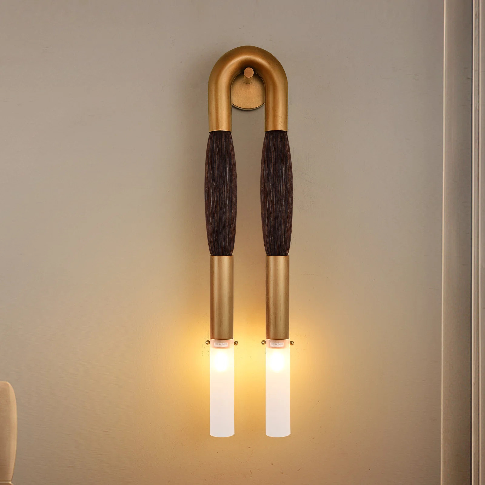 2 - Light Dimmable Horsehair Wall Sconce | Wayfair North America