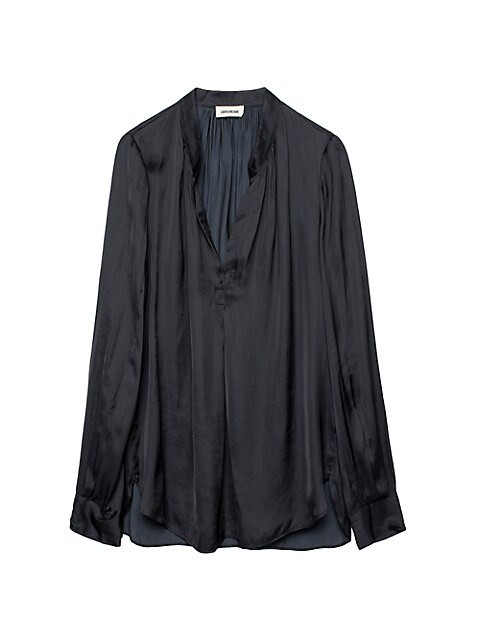Tink Draped Satin Blouse | Saks Fifth Avenue