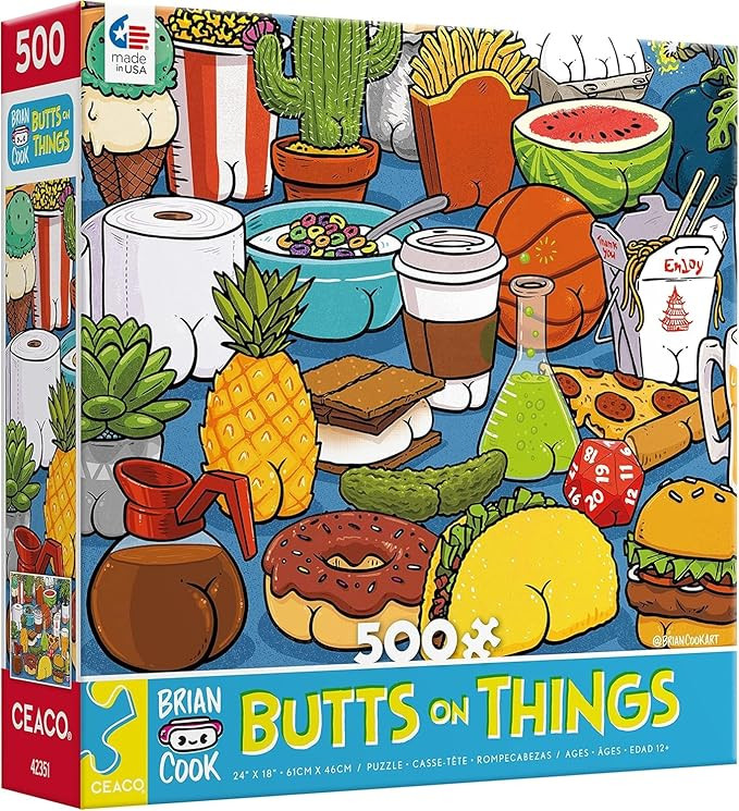 Ceaco - Brian Cook - Butts on Things - 500 Piece Jigsaw Puzzle | Amazon (US)