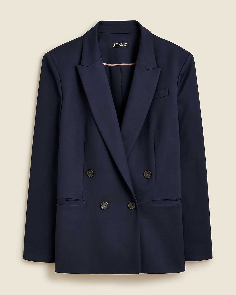 Tall relaxed double-breasted blazer in drapey twill | J. Crew US