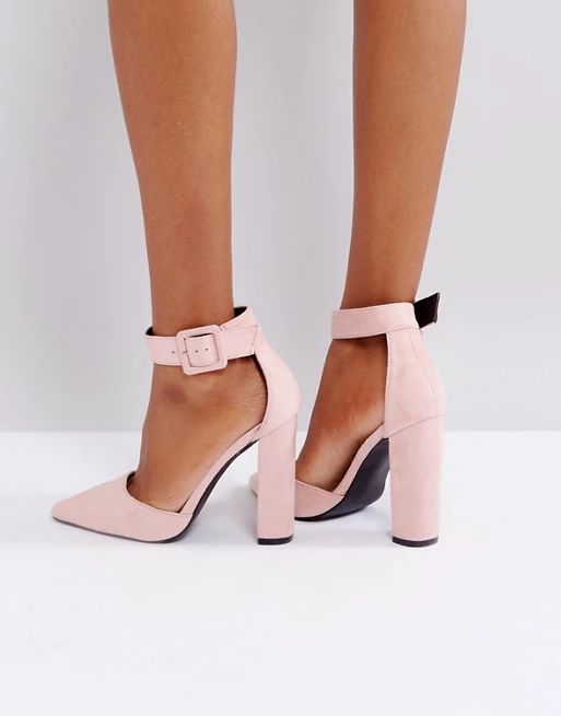 Glamorous Dusty Pink Block Heeled Shoes | ASOS UK