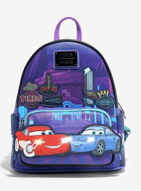 Loungefly Disney Pixar Cars Lightning McQueen & Sally Nighttime Light-Up Mini Backpack — BoxLun... | BoxLunch