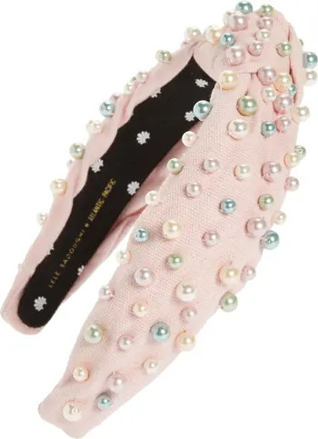 x Atlantic-Pacific Multicolored Imitation Pearl Knotted Headband | Nordstrom