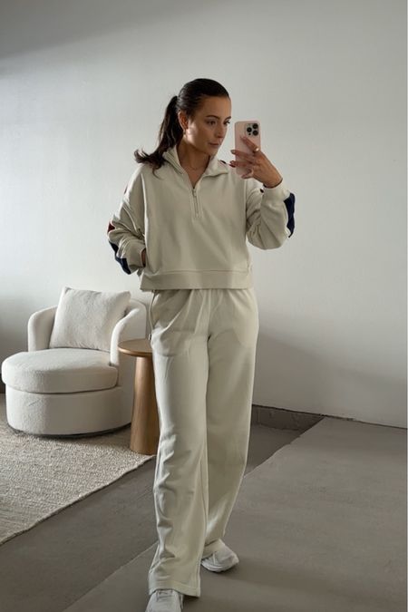 Comfy outfit of the day! Love when sweatshirts & sweatpants have pockets! 

Fabletics set, neutral set, comfy ootd, athleisure style, athleisure outfit 

#LTKfitness #LTKstyletip #LTKSeasonal