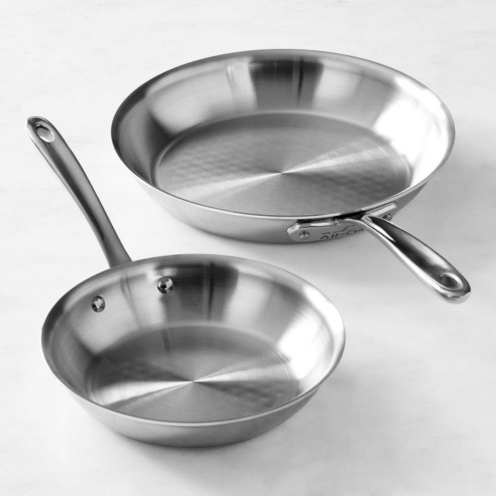 All-Clad G5 Graphite Core Stainless-Steel Fry Set, 8 1/2" and 10 1/2" | Williams-Sonoma