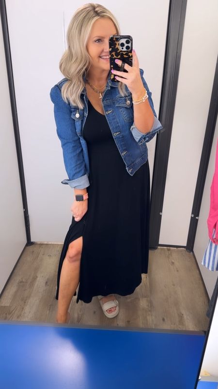 Love this spring outfit! 
This casual tank style maxi dress is so comfy! 
And I love the puff sleeve detail on the denim jacket! 
I’m in size small in the dress and jacket, both run TTS
Target style
Walmart fashion


#LTKstyletip #LTKfindsunder50 #LTKSeasonal