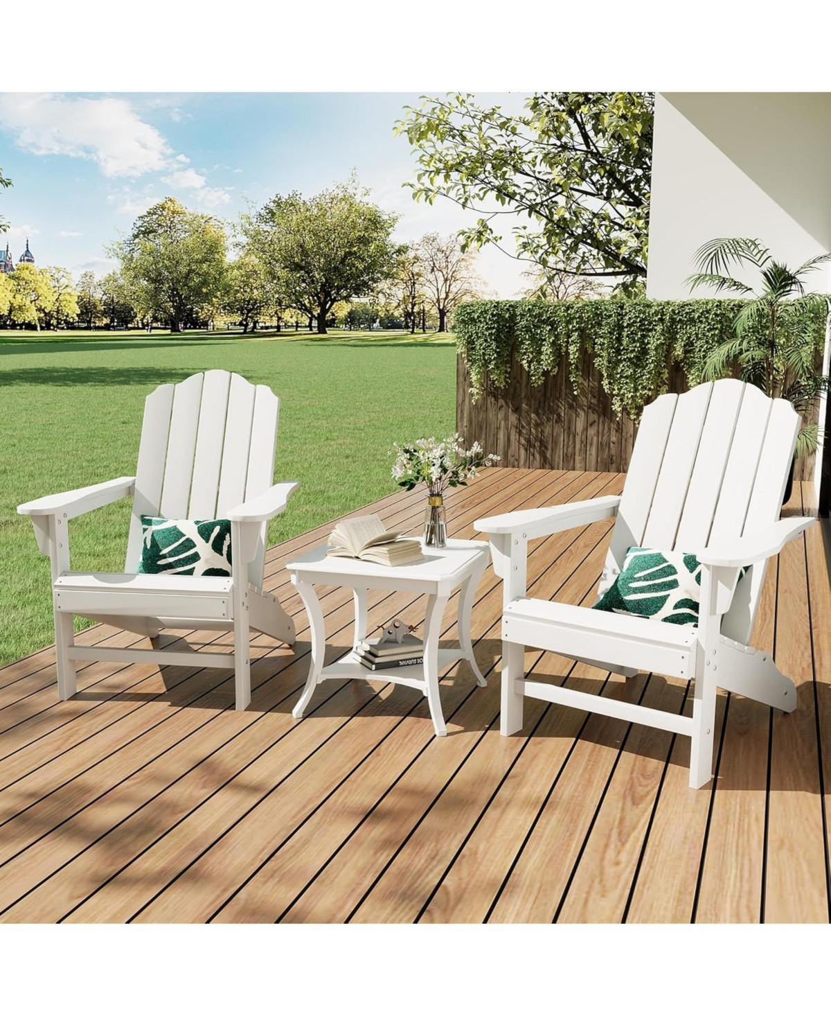 GarveeLife Hdpe Adirondack Chair Set of 2 - White | Macy's