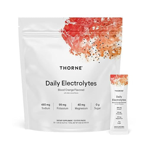 THORNE - Daily Electrolytes - Zero Sugar & Low-Calorie Electrolyte Powder Drink Mix - Flavors Derived from Natural Sources - NSF Certified for Sport - Blood Orange - 30 Stick Packs | Amazon (US)