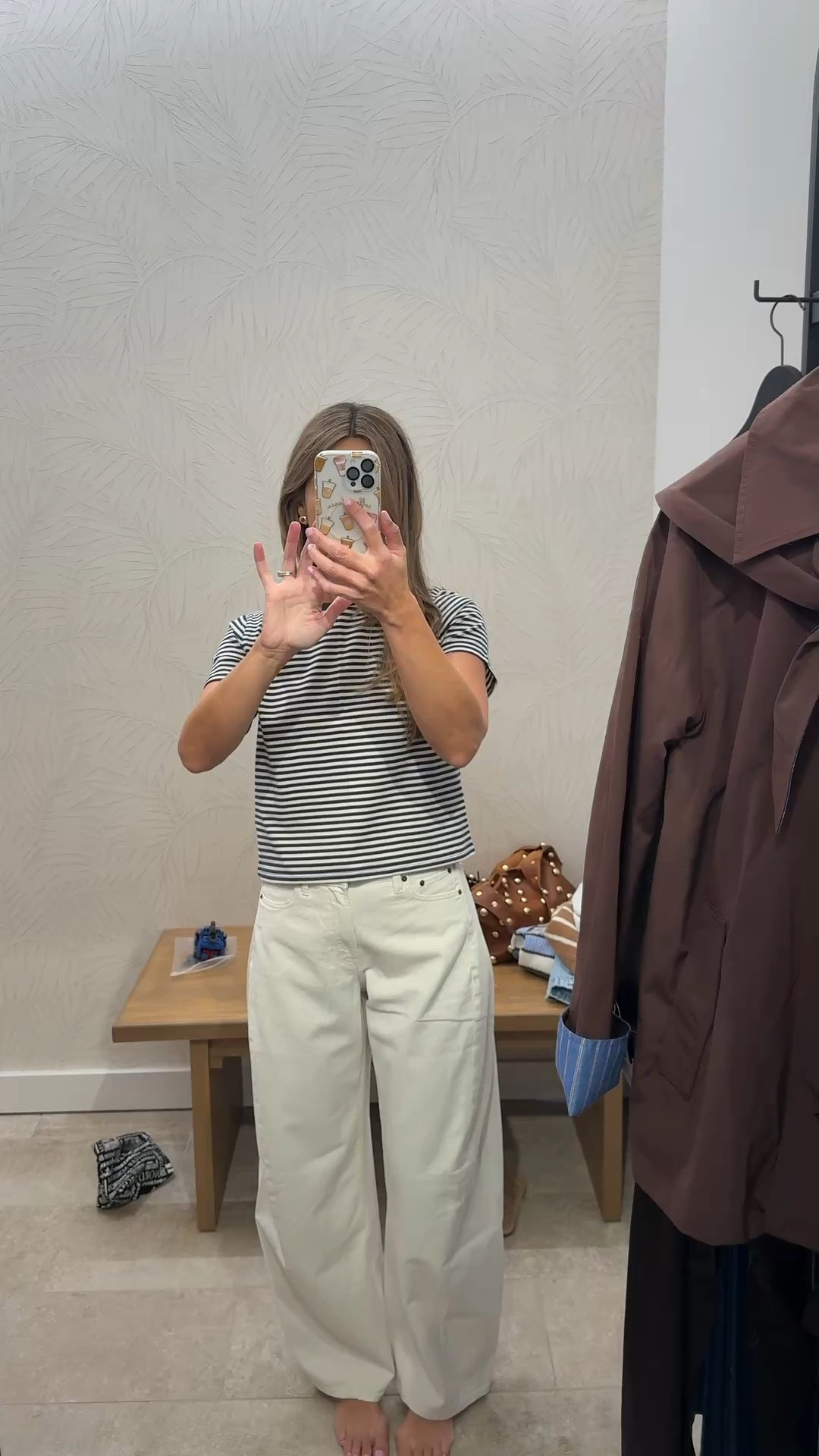Basic striped tee small with ultra barrel
Jeans 26 @abercrombie

#LTKSeasonal #LTKSaleAlert #LTKvlog