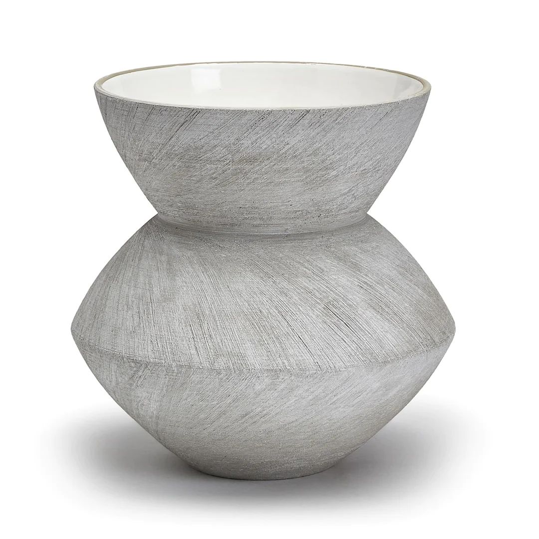 Steel Scratch Ceramic Vase in Various Colors | Burke Decor
