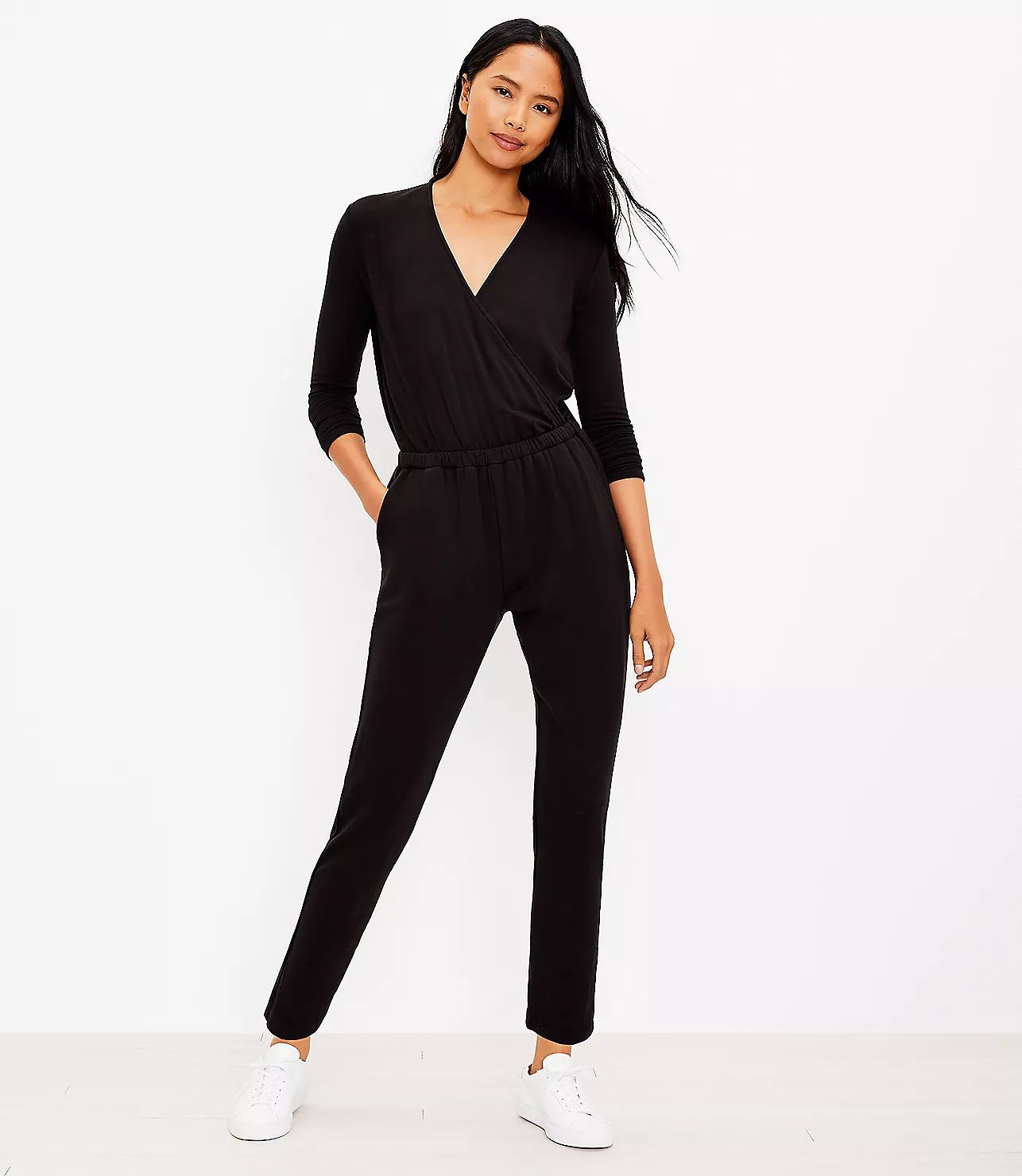 Lou & Grey Signature Soft blend Crossover Jumpsuit | LOFT