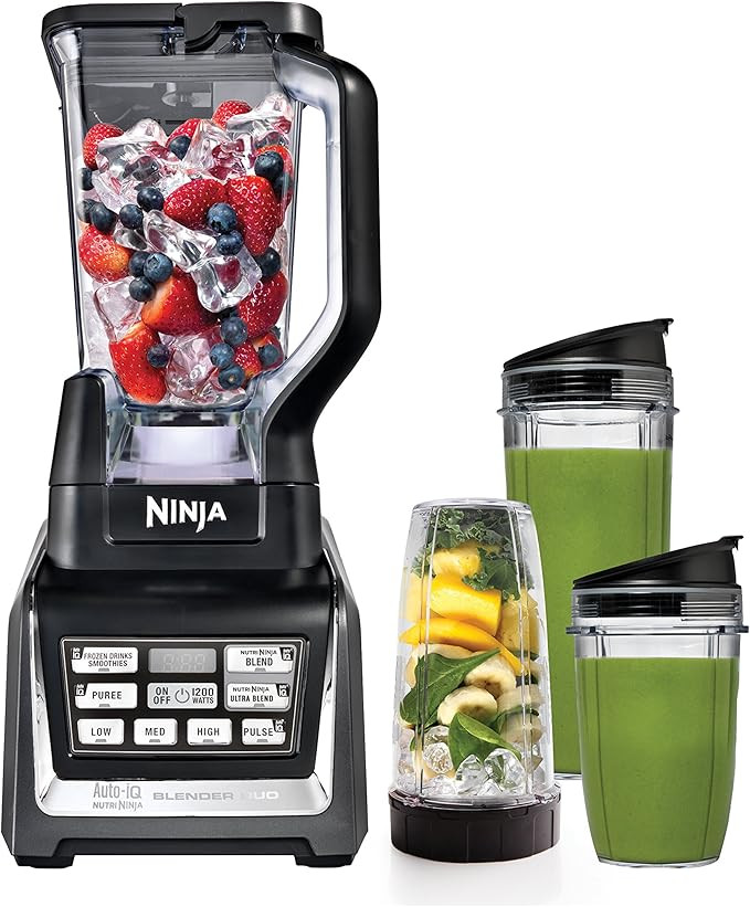 Ninja BL642 Nutri Ninja Personal & Countertop Blender with 1200W Auto-iQ Base, 72 oz. Pitcher, an... | Amazon (US)