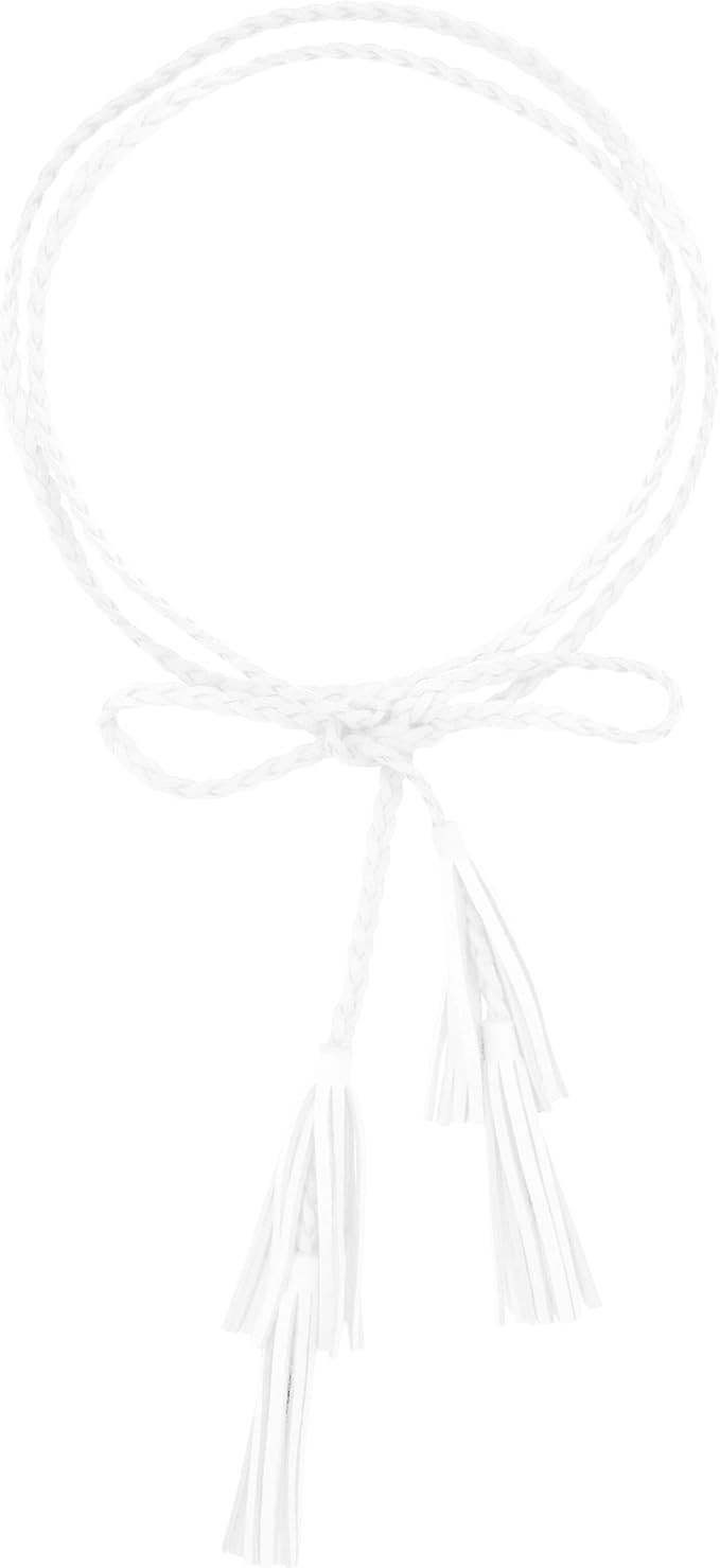 TeeYee Women Girls Multi Colors Braided Waist Tie Belt/Rope/Chain with Tassel Fringe Wrap Cloth B... | Amazon (US)