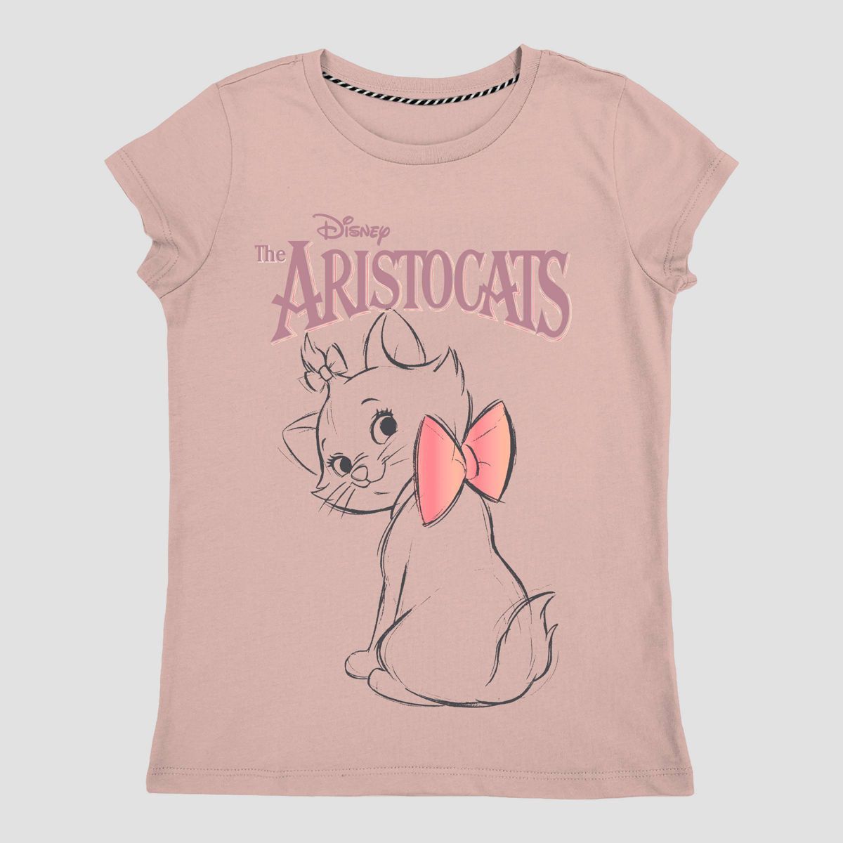 Girls' Disney Aristocats Short Sleeve Graphic T-Shirt - Rose Pink | Target