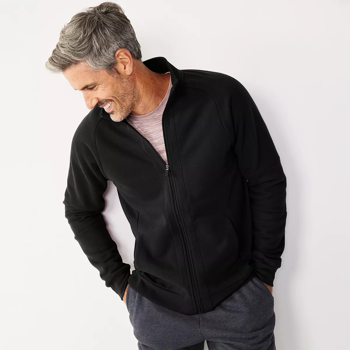 Men's Tek Gear® Ultra Soft Fleece Track Jacket | Kohl's