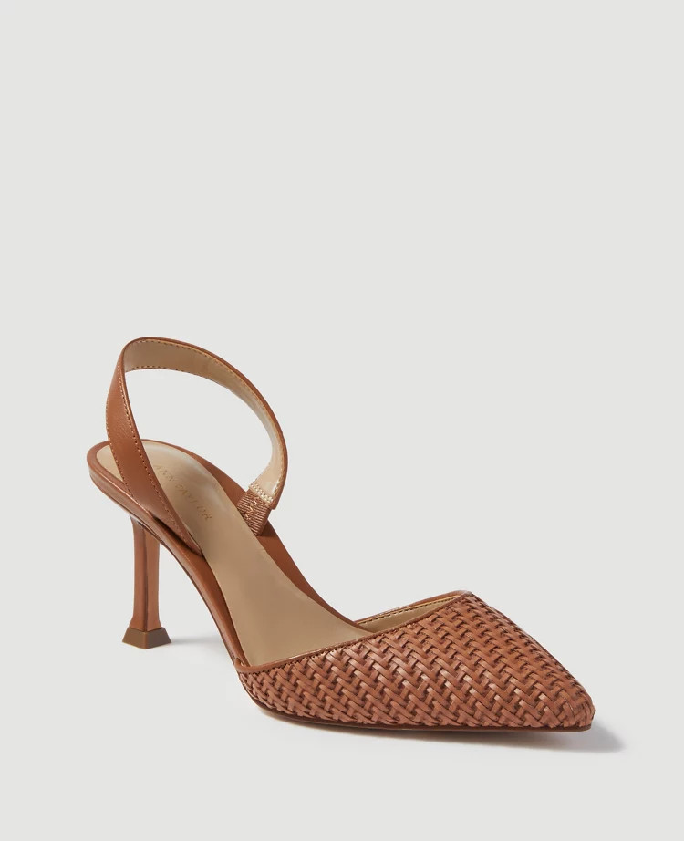 Marta Woven Slingback Pumps | Ann Taylor (US)