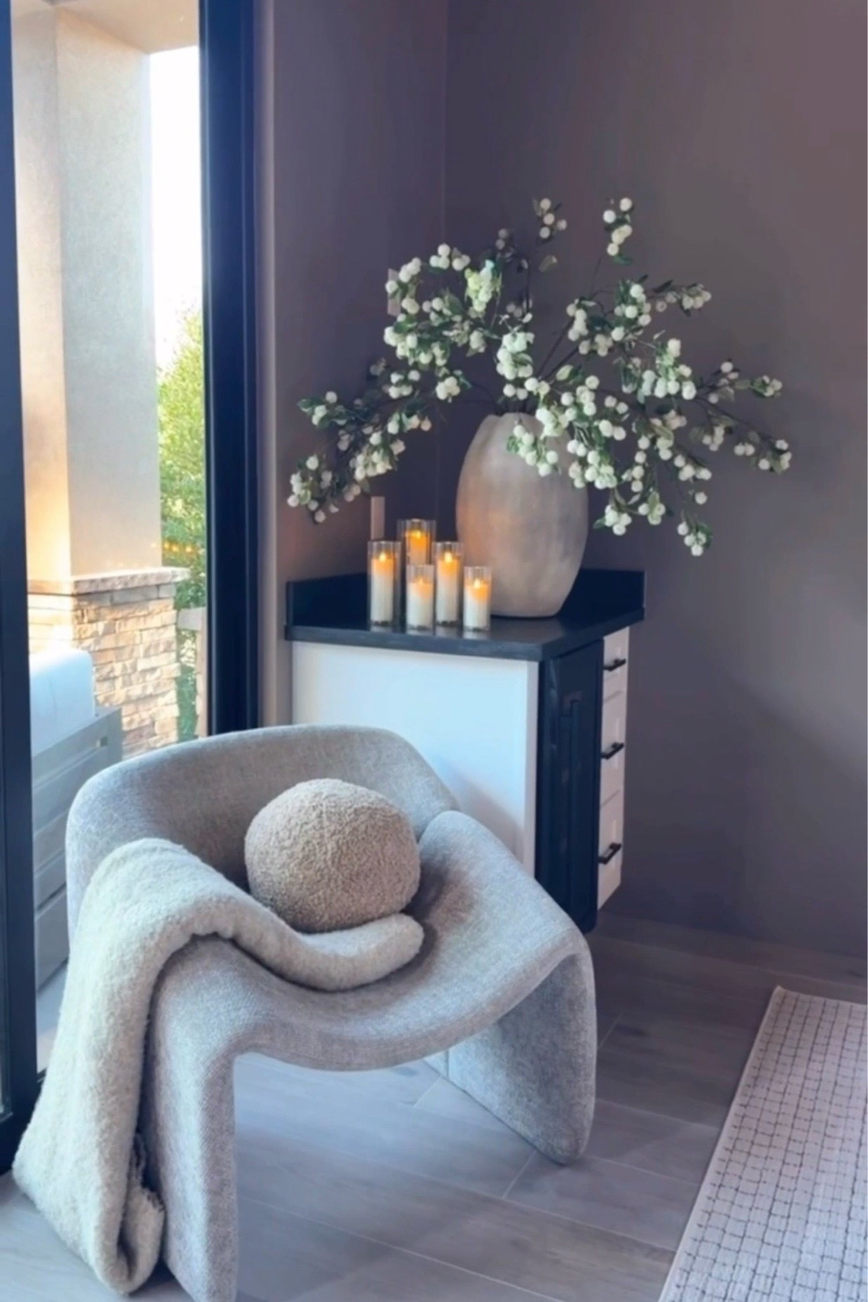 I love how the texture, tones, and calm give this space its quiet character. The plush accent chair with its soft corners feels so inviting, and the florals truly elevate the corner. ✨

Modern neutral home decor 
Interior design 
Rh inspired 
Neutral accent chairs

Summerthompsonstyles

#LTKU #LTKHome #LTKdayinmylife