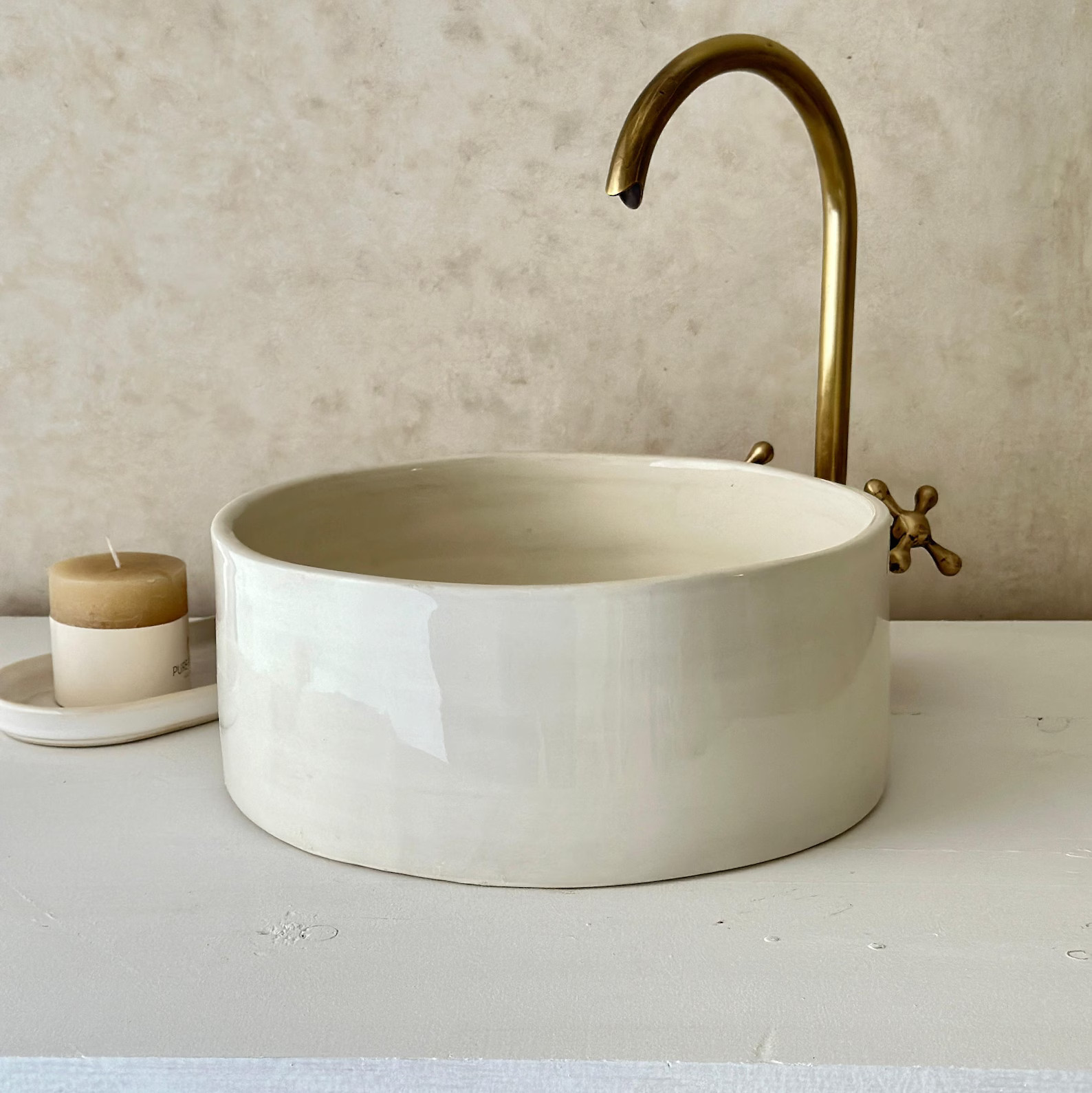 Ceramic Sink - White Handmade Bathroom Sink | Etsy (US)