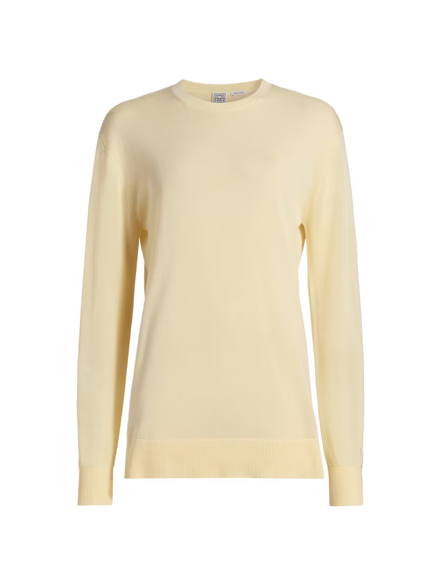 Toteme Knit Long-Sleeve Shirt | Saks Fifth Avenue | Saks Fifth Avenue