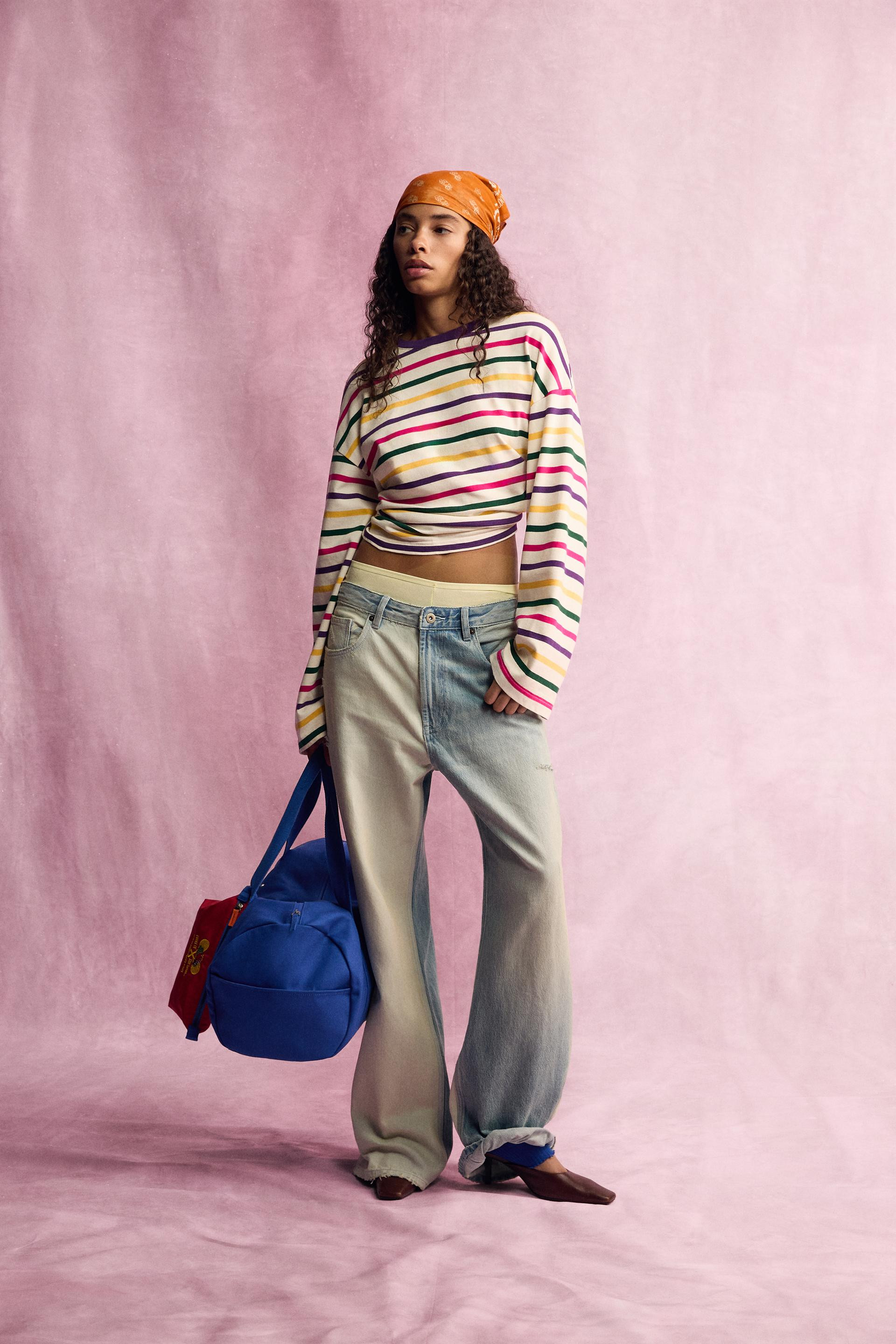 FRUIT OF THE LOOM\u2122 CONTRAST BOYFRIEND JEANS | Zara US